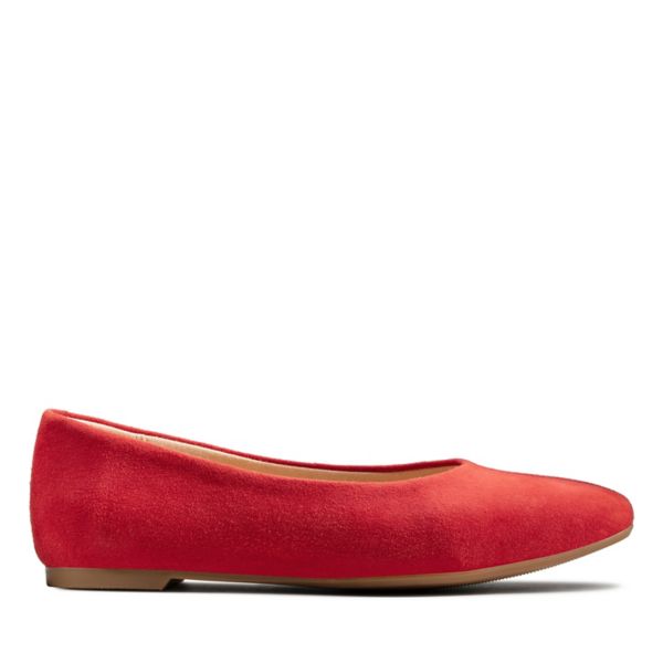 Clarks Womens Chia Violet Flat Shoes Red | CA-6478921